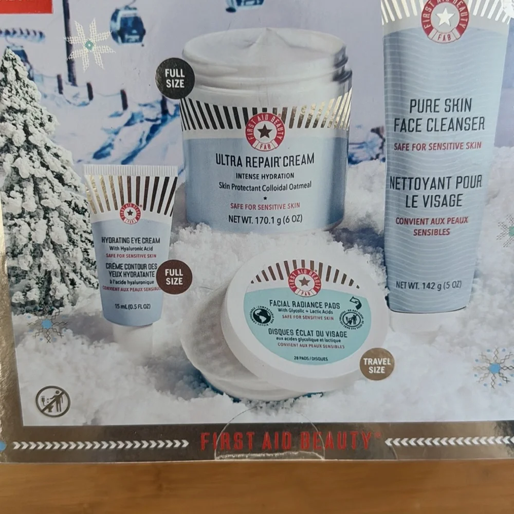 NWT- first aid beauty moisture bundle with 3 full size products and one travel.